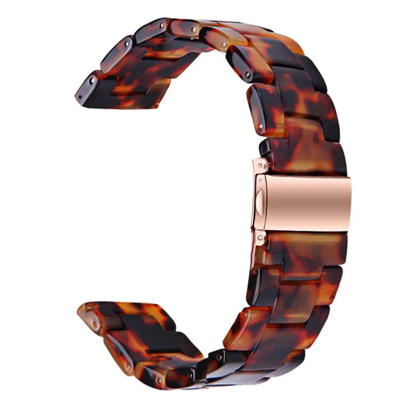 For Garmin Vivoactive 4 Replacement Watch Strap 22mm Waterproof Resin Watch Band - Tortoiseshell Color