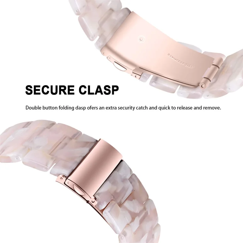 For Garmin Vivoactive 4 Replacement Watch Strap 22mm Waterproof Resin Watch Band - Pink Flower