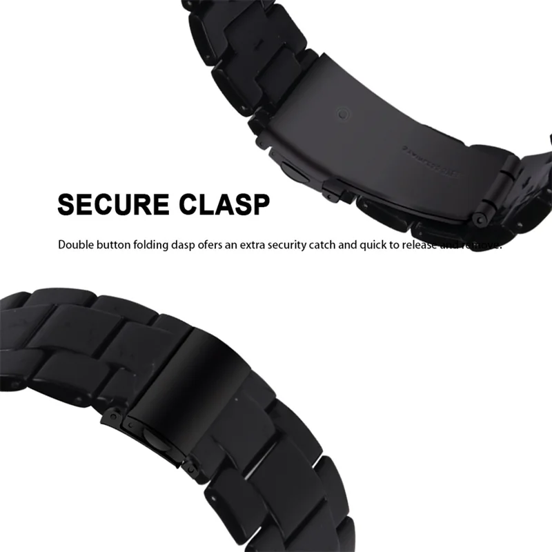 For Garmin Vivoactive 4 Replacement Watch Strap 22mm Waterproof Resin Watch Band - Black