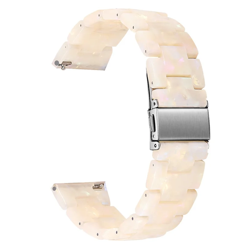 For Garmin Vivoactive 4 Resin Watch Strap 22mm Waterproof Replacement Watch Band - Fluorescent White
