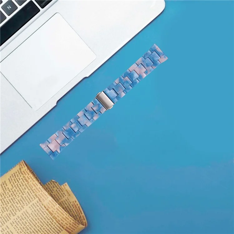 For Huawei Watch 4 Pro / Watch GT 3 / 2 46mm Replacement Watch Band Waterproof 22mm Resin Watch Strap - Blue / Pink