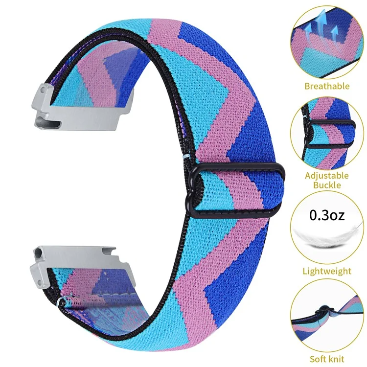 For Huawei Watch 4 Pro / Watch GT 3 / 2 46mm Nylon Watch Band 22mm Quick Release Replacement Elastic Watch Strap - 1#