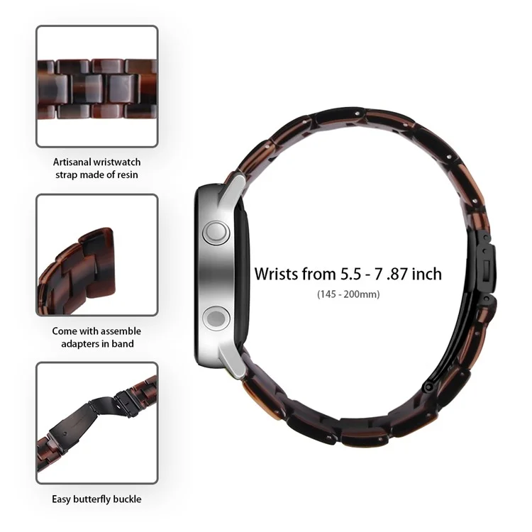 Per Huawei Watch 4 Pro / Watch GT 3 / 2 46mm Cinturino in resina da 22 mm Cinturino da orologio Waterproof Quick Release - Cioccolato