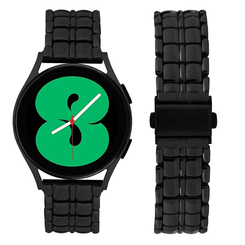 Replacement Strap for Garmin Vivomove  /  Vivomove HR 20mm Grid Texture Stainless Steel Watch Band - Black