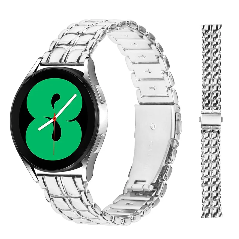 Replacement Strap for Garmin Vivomove  /  Vivomove HR 20mm Grid Texture Stainless Steel Watch Band - Silver