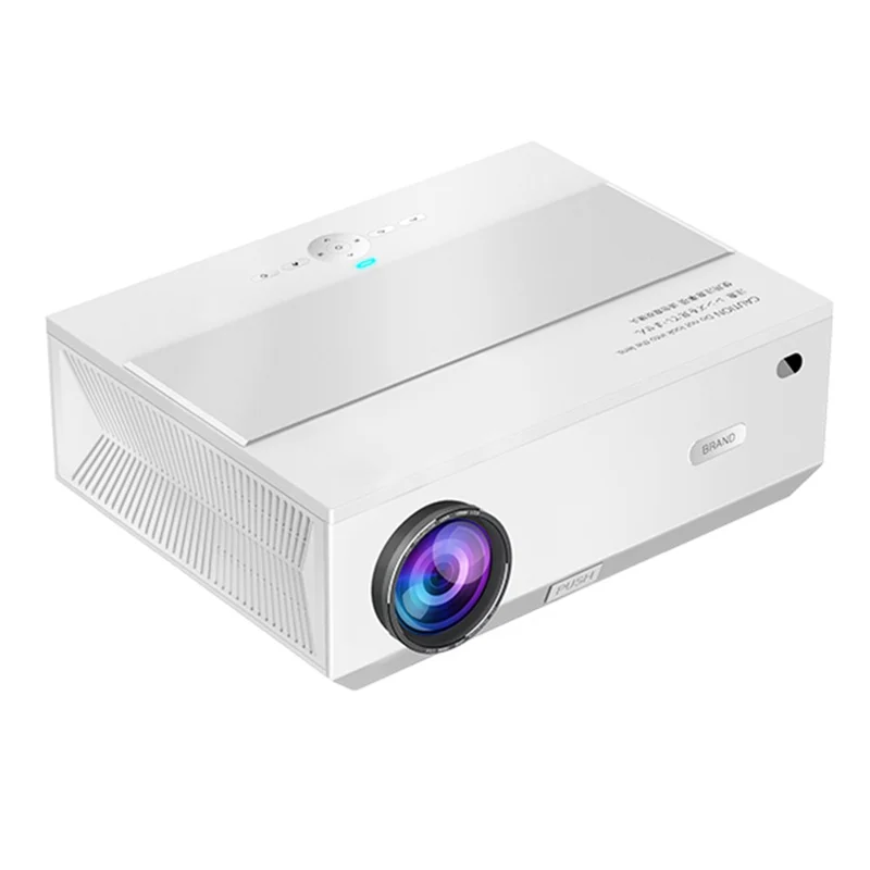 E600S LED Projector Home Theater Full HD 1080P Projector Built-In Hi-Fi Speaker (Sync Screen Edition) - US Plug