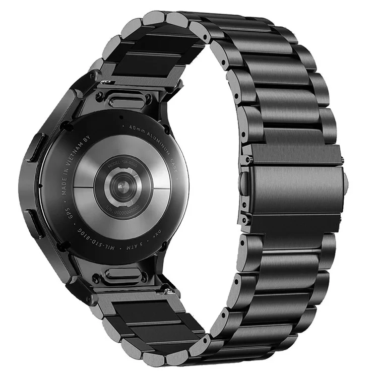 Per Samsung Galaxy Watch6 / Watch6 Classic Acciaio Inossidabile Cinturino Orologio a Rilascio Rapido Connettore Cinturino in Metallo, Nero