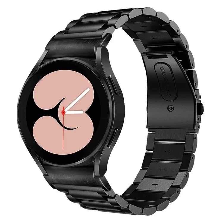 Per Samsung Galaxy Watch6 / Watch6 Classic Acciaio Inossidabile Cinturino Orologio a Rilascio Rapido Connettore Cinturino in Metallo, Nero