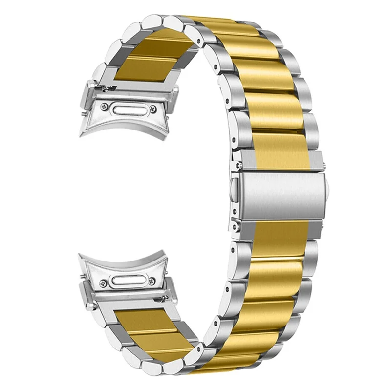 For Samsung Galaxy Watch6 / Watch6 Classic Replacement Metal Strap Quick Release Connector Stainless Steel Watch Band - Silver / Gold
