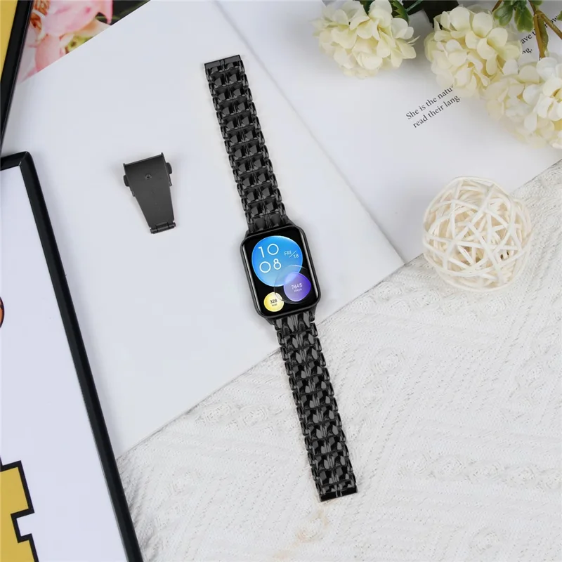 For Xiaomi Smart Band 8 Pro Metal Wrist Band Replacement Smart Watch Strap - Black