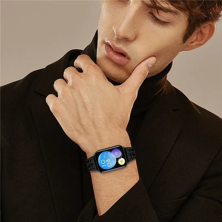 For Xiaomi Smart Band 8 Pro Metal Wrist Band Replacement Smart Watch Strap - Black