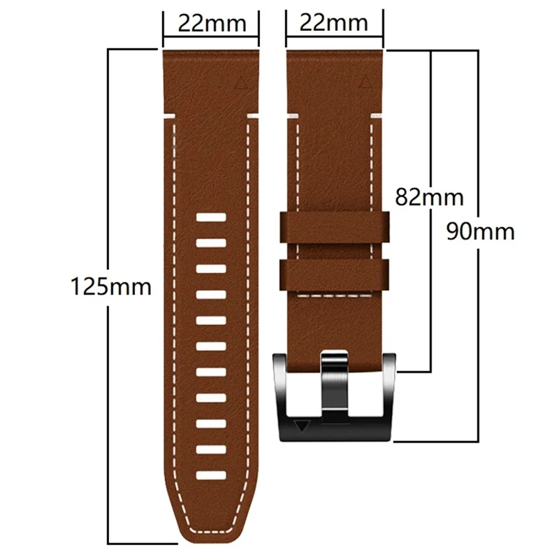 For Garmin Fenix 7 / Forerunner 965 / 955 / 945 / 935 Watch Band Leather+Silicone Wriststrap - Coffee