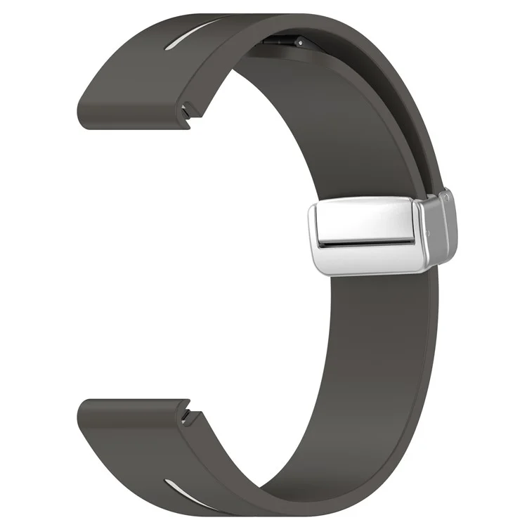 Para Garmin Fenix 7 / Forerunner 965 / 955 / 945 / 935 Watch Band Dual Color 22mm Strap with Silver Buckle - Grey+White