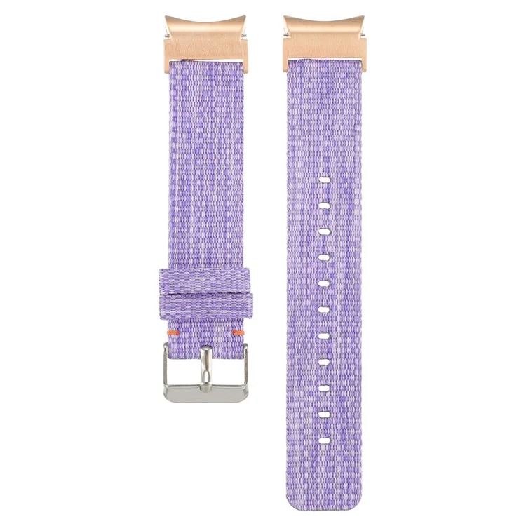 For Samsung Galaxy Watch FE 40mm / Watch6 / Watch6 Classic / Watch 5 / Watch 5 Pro Watch Band Adjustable Nylon Wrist Strap - Light Purple