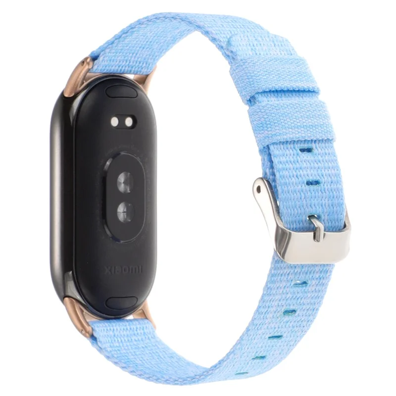 For Xiaomi Smart Band 9 NFC / 9 / 8 NFC / 8 Nylon Watch Strap Adjustable Wrist Band Replacement - Baby Blue