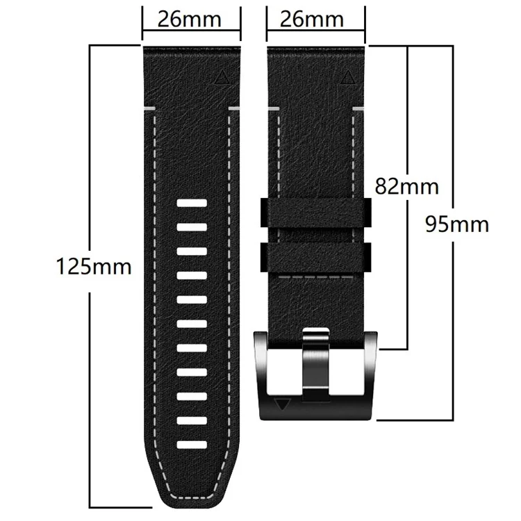 Pour Garmin Tactix 7 Pro / Fenix 7X / 6X / 6X Pro / 5X Plus Bracelet de montre Cuir enduit en silicone Bracelet de poignet - Café