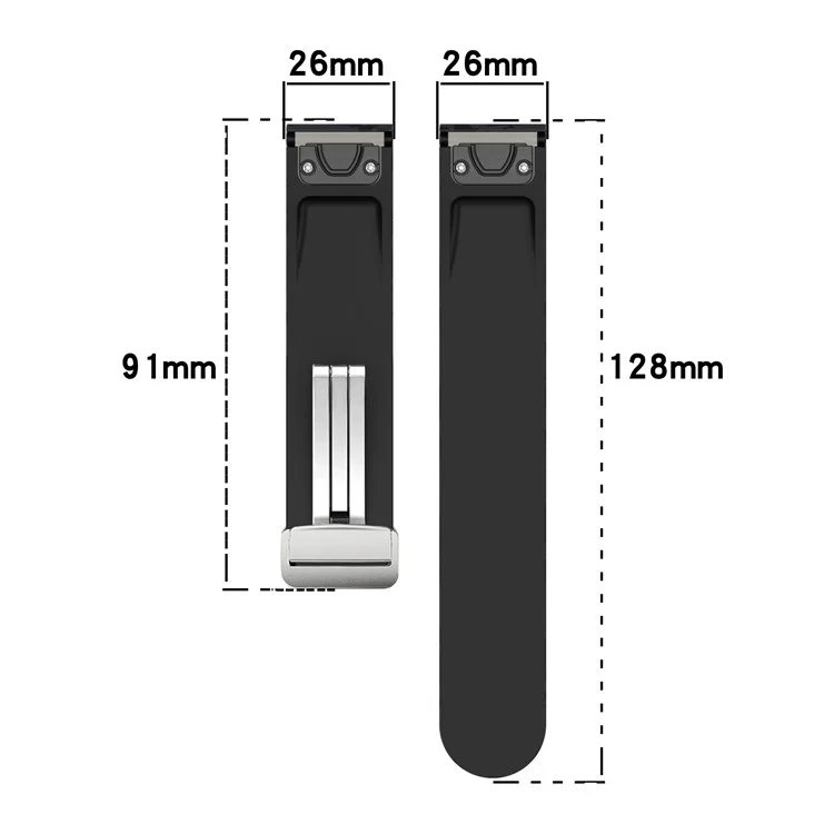 Für Garmin Tactix 7 Pro / Fenix 7X / 6X / 6X Pro / 5X Plus Silikon-Uhrenarmband 26mm Silberschnalle Armband - Camouflage Weinrot