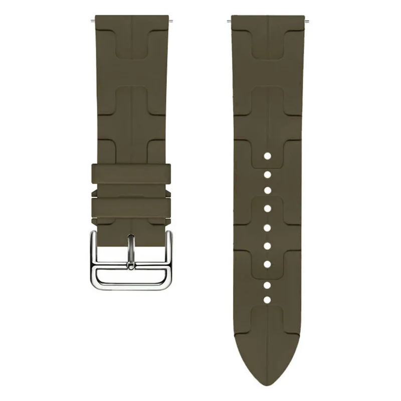 For Huawei Watch GT 4 / GT 3 / GT 2 46mm Waterproof Strap 22mm Liquid Silicone Watch Band - Khaki