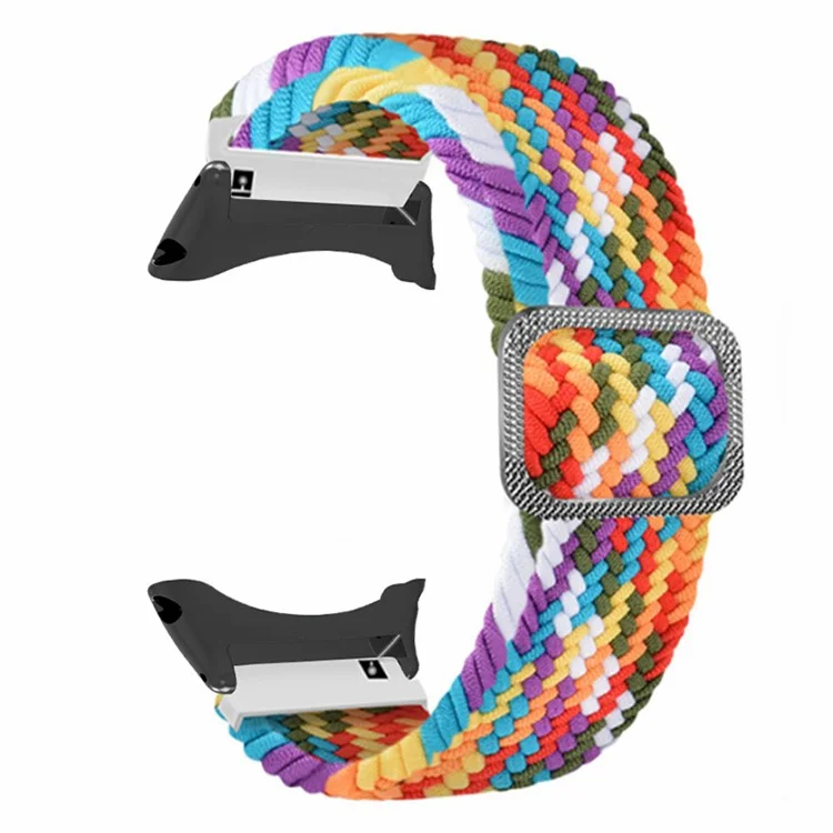 For Suunto Core Watch Band Stretchy 22mm Soft Nylon Elastic Braided Strap - Rainbow
