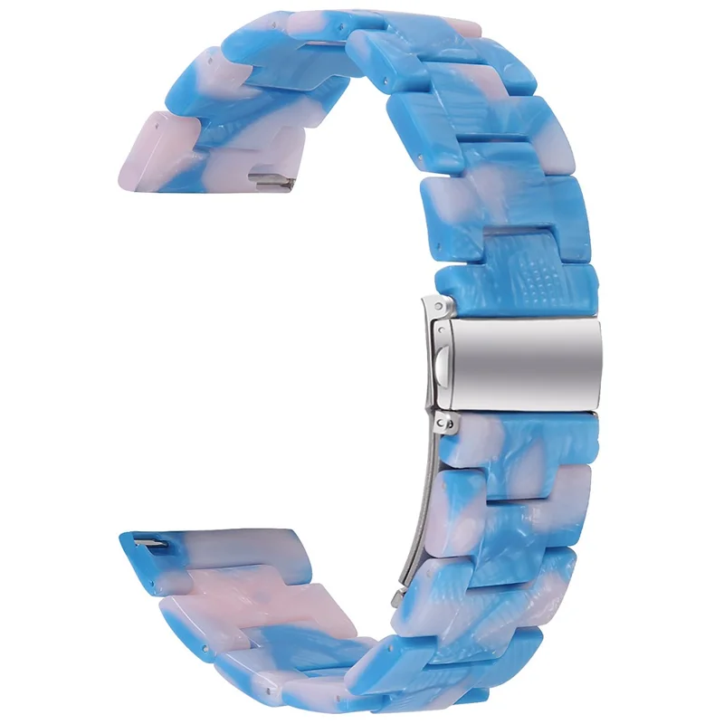 For Misfit Vapor Watch Band Waterproof Resin Replacement Watch Strap - Blue  /  Pink