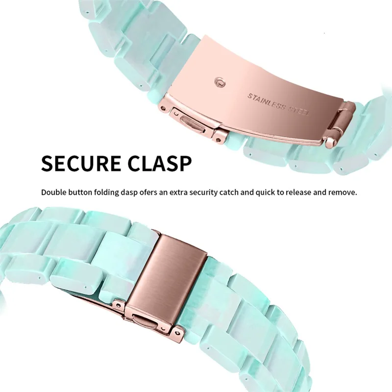 For Misfit Vapor Watch Band Waterproof Resin Replacement Watch Strap - Phantom Green