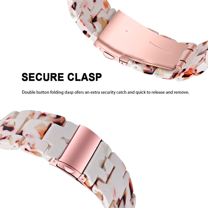 For Misfit Vapor Watch Band Waterproof Resin Replacement Watch Strap - Nougat