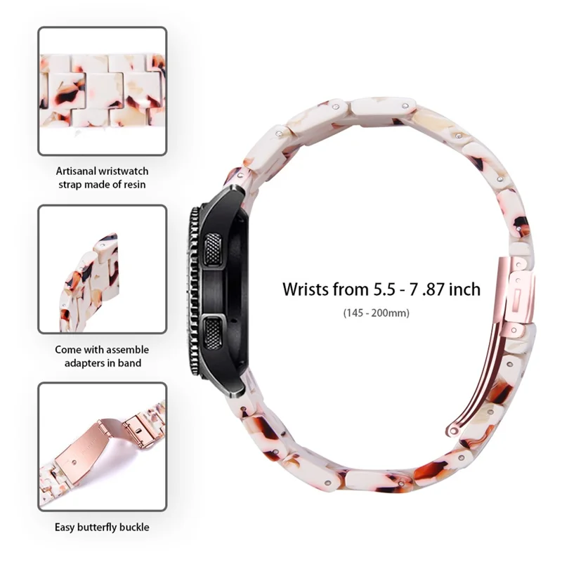 For Misfit Vapor Watch Band Waterproof Resin Replacement Watch Strap - Nougat