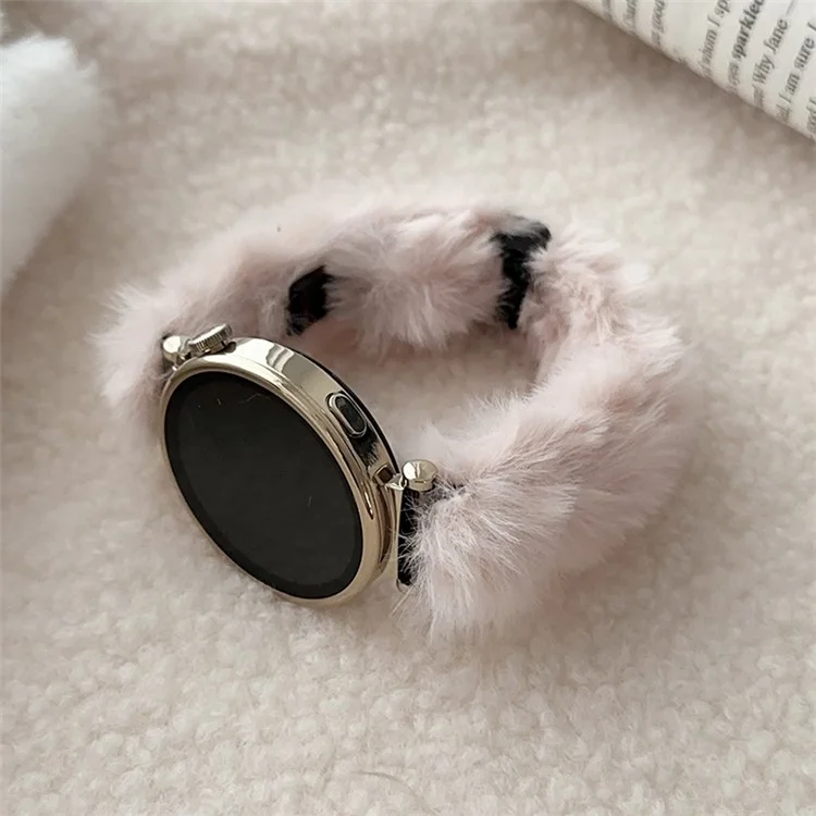 Cinturino per orologio smart da 18 mm in morbida peluche, chiusura magnetica pieghevole - Rosa