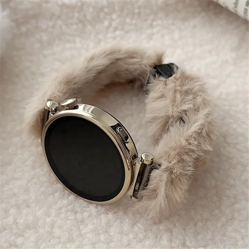 20 mm universal smartur med stilfuld pluderhåndledsrem med foldbar magnetlås erstatningsbånd - Apricot