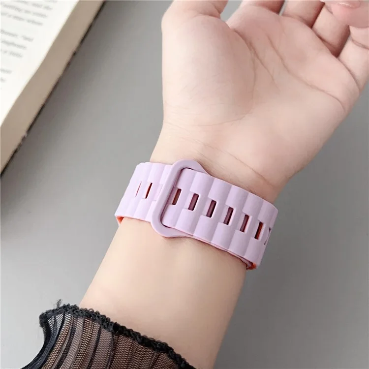 For Apple Watch Series 10 46mm / Ultra 2 Ultra 49mm /  Series 9 8 7 45mm / 6 5 4 SE (2023) SE (2022) SE 44mm / 3 2 1 42mm Bands Magnetic Watch Strap - Purple+Orange