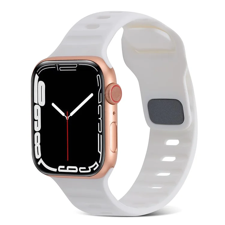 Watch Strap for Apple Watch Series 10 42mm / 9 8 7 41mm / SE (2023) SE (2022) SE 6 5 4 40mm / 3 2 1 38mm Smart Watch Silicone Band - White