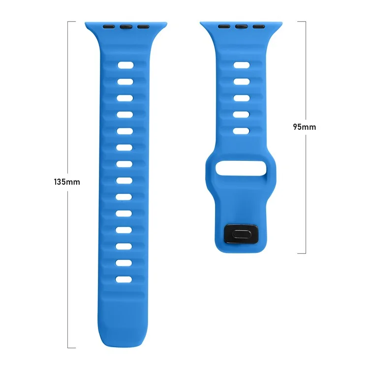 Watch Strap for Apple Watch Series 10 42mm / 9 8 7 41mm / SE (2023) SE (2022) SE 6 5 4 40mm / 3 2 1 38mm Smart Watch Silicone Band - White