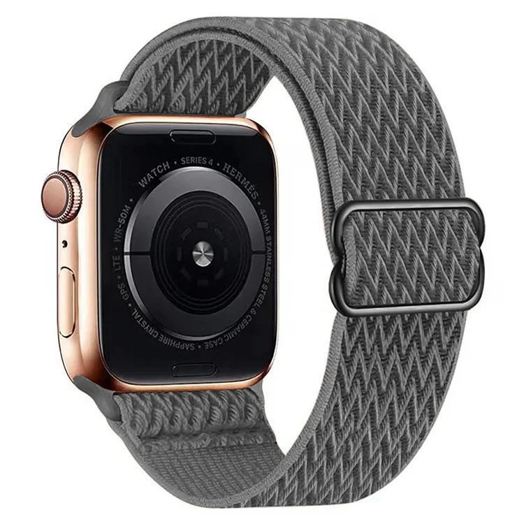 Per Apple Watch Series 10 46mm / Ultra 2 Ultra 49mm / Series 9 8 7 45mm / 6 5 4 SE (2023) SE (2022) SE 44mm / 3 2 1 42mm Band Cinturino Elastico in Nylon - Grigio Scuro