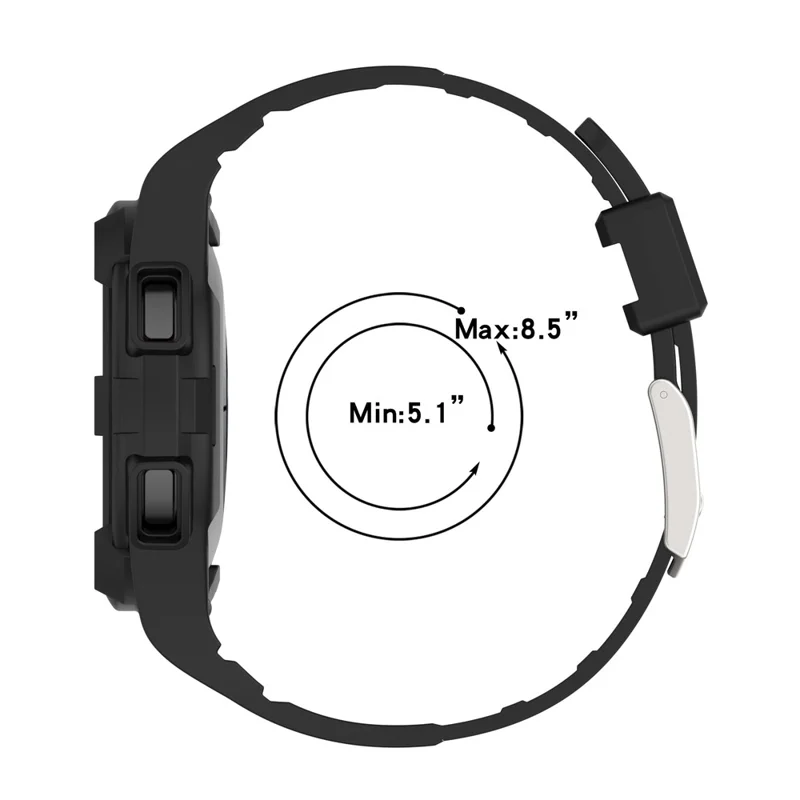 For Samsung Galaxy Watch4 Classic 46mm Silicone Watch Band Ajustable Strap with Integrated Watch Case - Orange