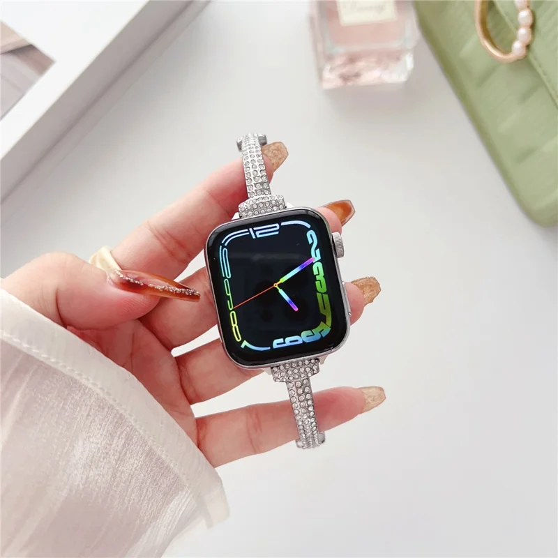 Watch Strap for Apple Watch Series 10 42mm / 9 8 7 41mm / SE (2023) SE (2022) SE 6 5 4 40mm / 3 2 1 38mm Watch Band Bracelet Strap - Silver