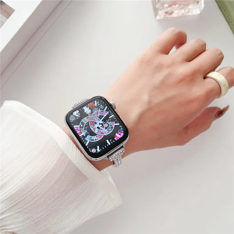 Watch Strap for Apple Watch Series 10 42mm / 9 8 7 41mm / SE (2023) SE (2022) SE 6 5 4 40mm / 3 2 1 38mm Watch Band Bracelet Strap - Silver