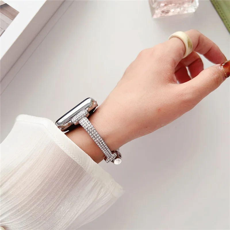 Watch Strap for Apple Watch Series 10 42mm / 9 8 7 41mm / SE (2023) SE (2022) SE 6 5 4 40mm / 3 2 1 38mm Watch Band Bracelet Strap - Silver