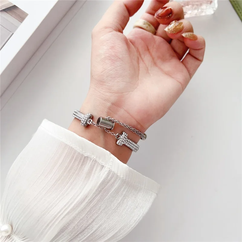 Watch Strap for Apple Watch Series 10 42mm / 9 8 7 41mm / SE (2023) SE (2022) SE 6 5 4 40mm / 3 2 1 38mm Watch Band Bracelet Strap - Silver