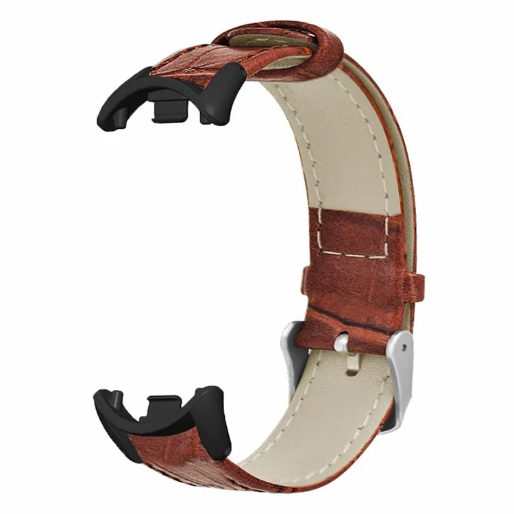 Für Xiaomi Mi Band 9 NFC / Mi Band 9 / Smart Band 8 NFC / Smart Band 8 Ersatzarmband Bambustextur Rindsleder-Band - Braun