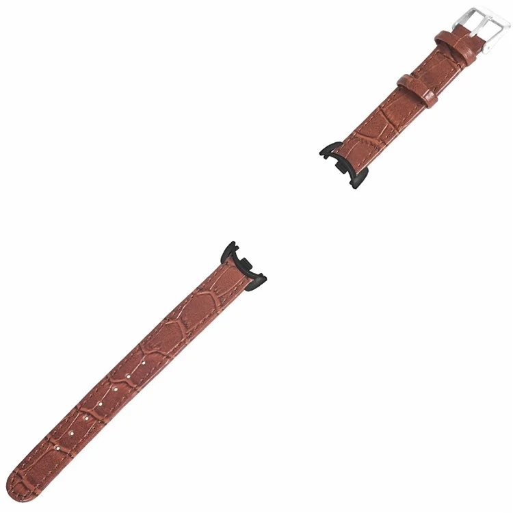 Für Xiaomi Mi Band 9 NFC / Mi Band 9 / Smart Band 8 NFC / Smart Band 8 Ersatzarmband Bambustextur Rindsleder-Band - Braun