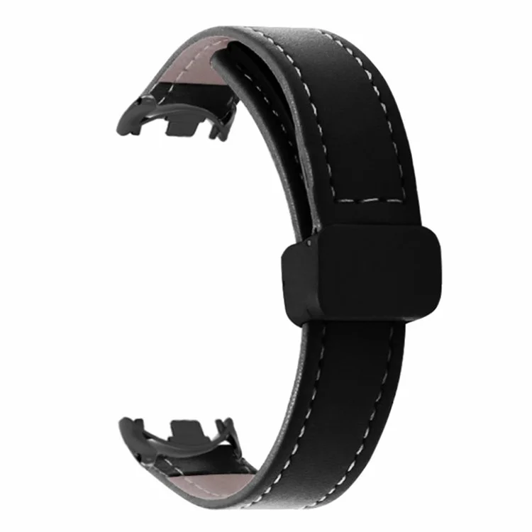 Für Xiaomi Mi Band 9 NFC / Mi Band 9 / Smart Band 8 NFC / Smart Band 8 Uhrenarmband Faltbare Schnalle Sportarmband mit schwarzem Verbinder - Schwarz