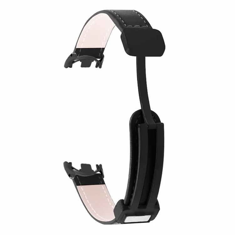 Für Xiaomi Mi Band 9 NFC / Mi Band 9 / Smart Band 8 NFC / Smart Band 8 Uhrenarmband Faltbare Schnalle Sportarmband mit schwarzem Verbinder - Schwarz
