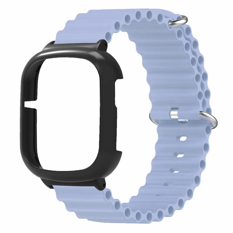 For Honor Watch 4 Wrist Strap Replacement Silicone Band with Watch Case - Lavender Purple