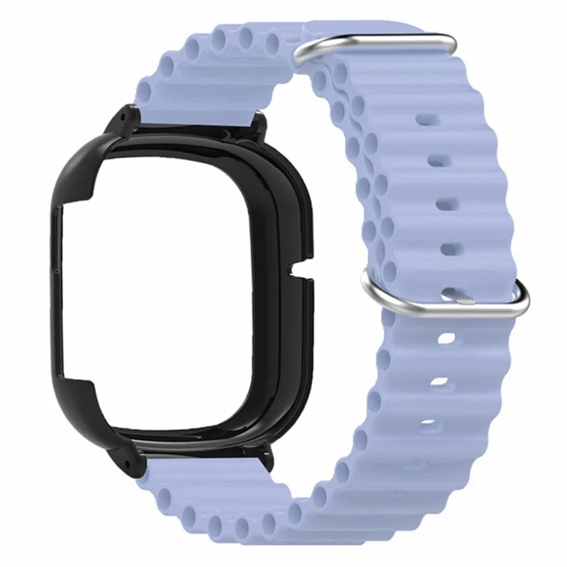 For Honor Watch 4 Wrist Strap Replacement Silicone Band with Watch Case - Lavender Purple