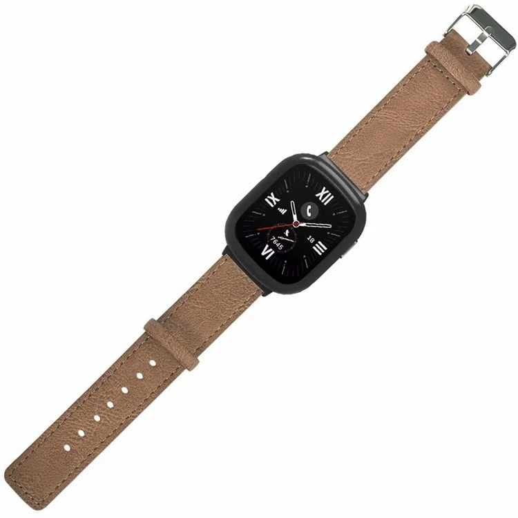 Correa de Reloj de Cuero PU Retro para Honor Watch 4 Reemplazar Correa con Caja de Reloj de PC - Marrón