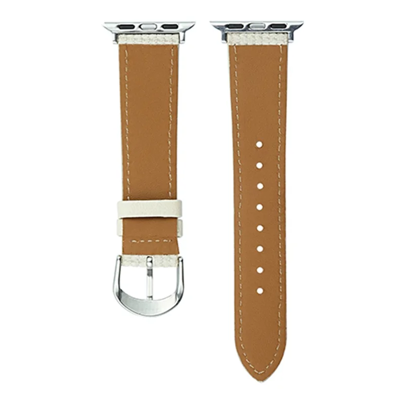 Armband für Apple Watch Series 10 42mm / 9 8 7 41mm / SE (2023) SE (2022) SE 6 5 4 40mm / 3 2 1 38mm Watch Strap PU-Leder - Baby Blau