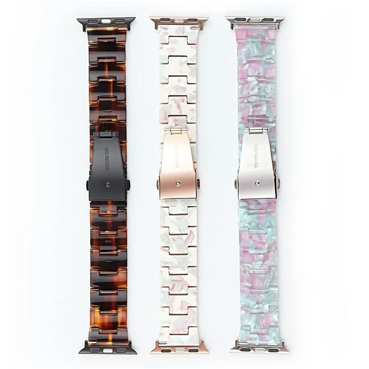 Armband für Apple Watch Series 10 42mm / 9 8 7 41mm / SE (2023) SE (2022) SE 6 5 4 40mm / 3 2 1 38mm Uhrarmband - Schildpatt