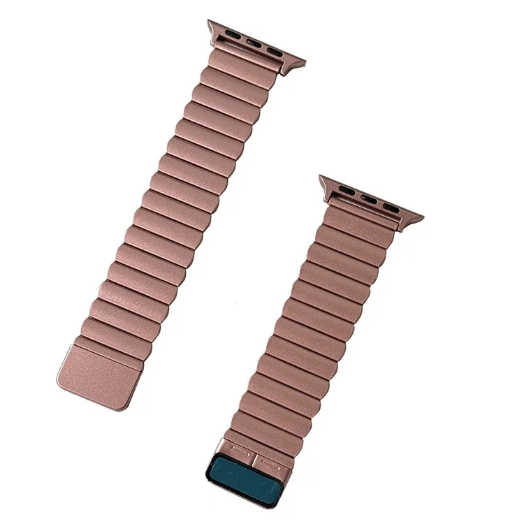 For Apple Watch 10 46mm / Ultra 2 / Ultra 49mm / 9 8 7 45mm / SE (2023) SE (2022) SE 6 5 4 44mm / 3 2 1 42mm Wrist Strap Magnetic Watch Band - Pink