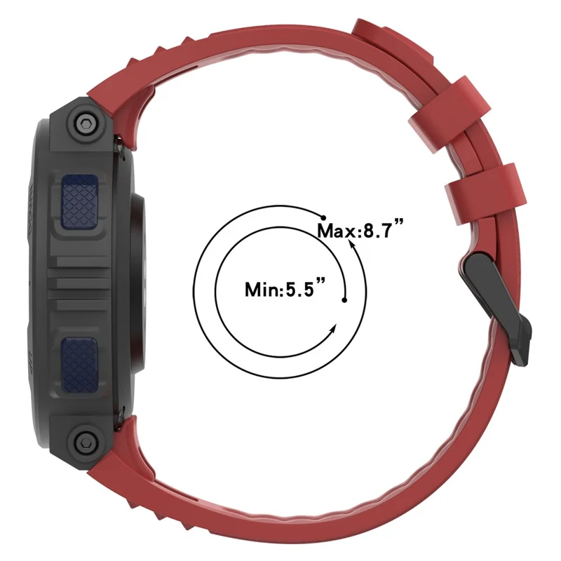 For Huami Amazfit Active Edge A2212 Replacement Wrist Band Soft Silicone Watch Strap - Red