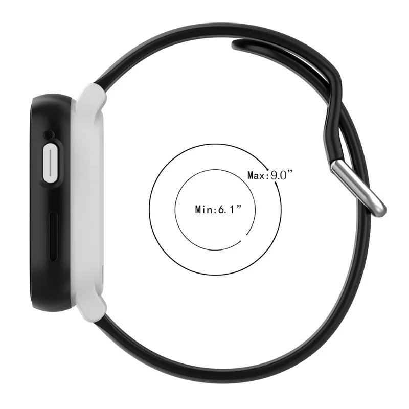 Voor Xplora X6 Play Horlogeband 20mm Siliconen Sportband met Zilveren Gesp, Maat: L - Geel